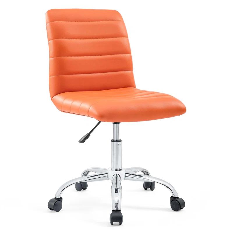 Modway Ripple Armless Mid Back Vinyl Office Chair