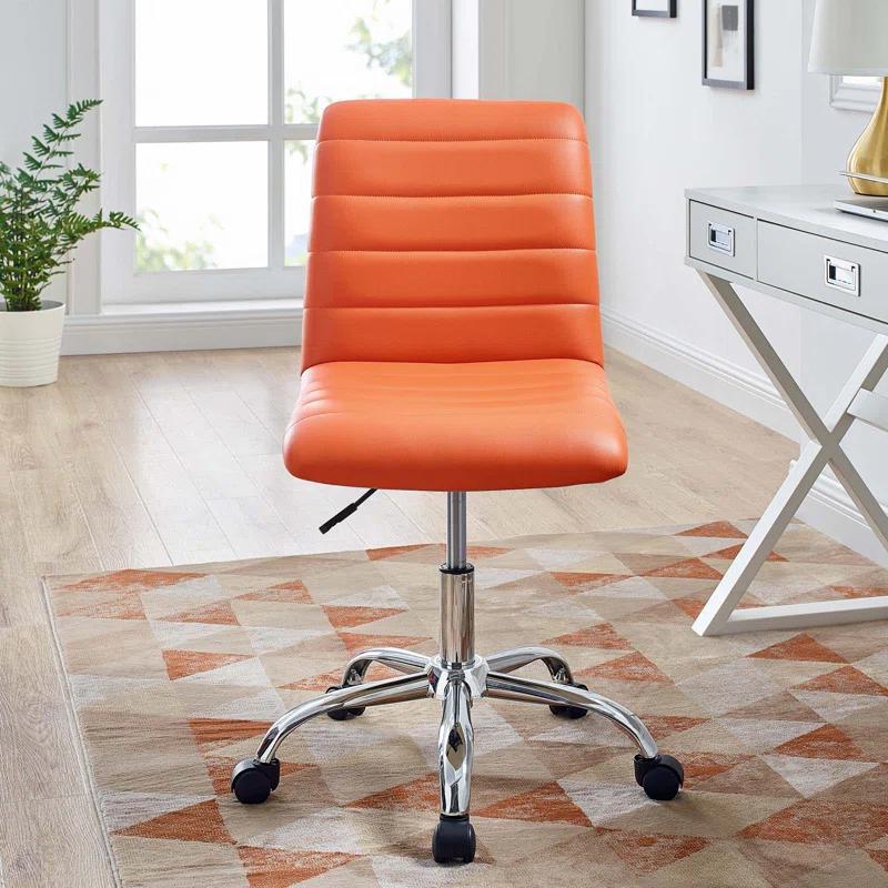 Modway Ripple Armless Mid Back Vinyl Office Chair