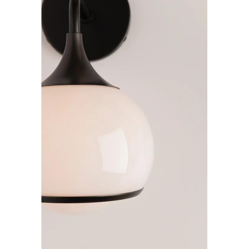 Kegan Single Light Glass Dimmable Armed Sconce