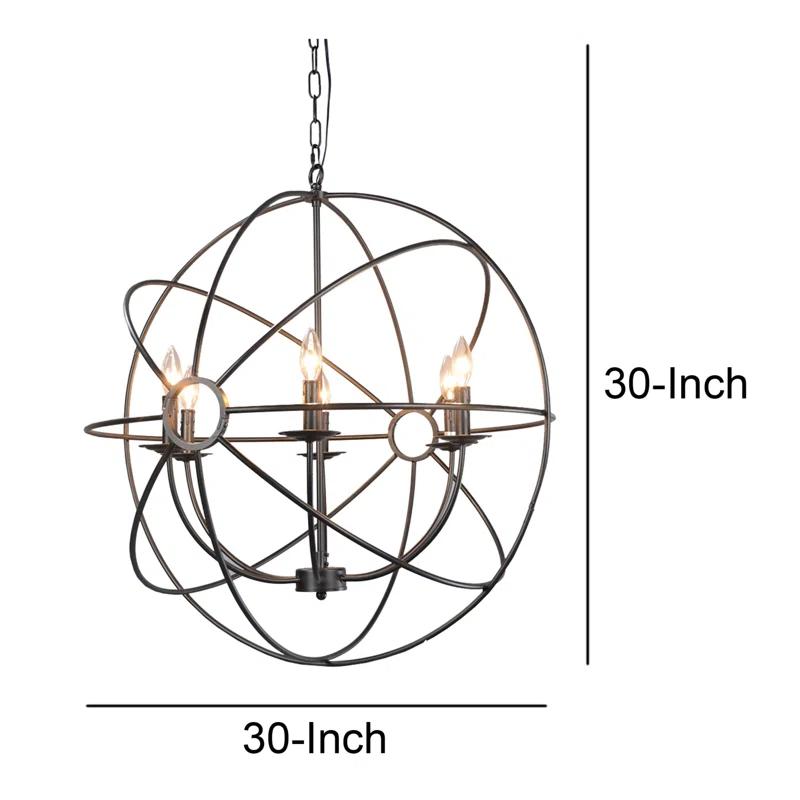 Classic Home Voltaire 6 - Light Globe Chandelier