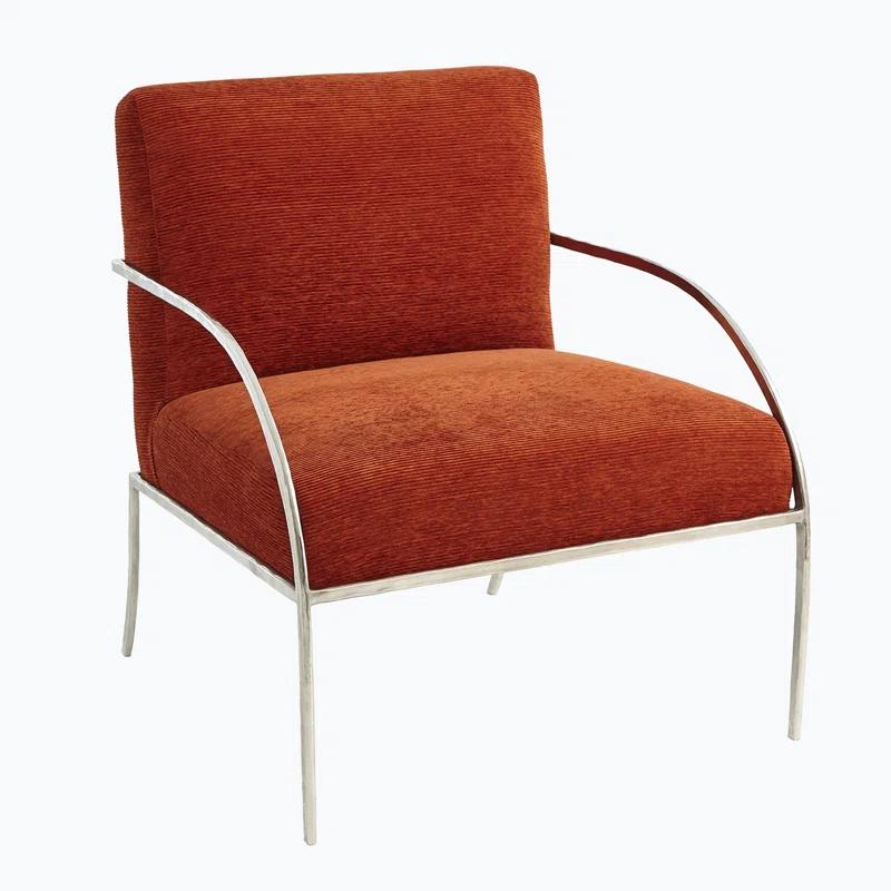 Swoop Chair-Orange-Nickel