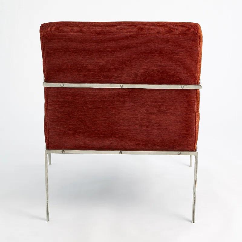 Swoop Chair-Orange-Nickel