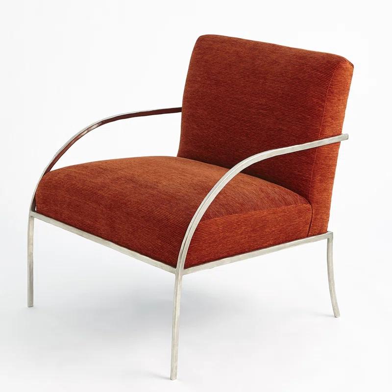 Swoop Chair-Orange-Nickel