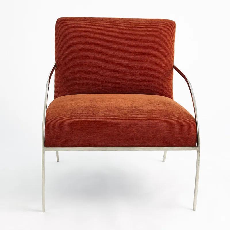 Swoop Chair-Orange-Nickel