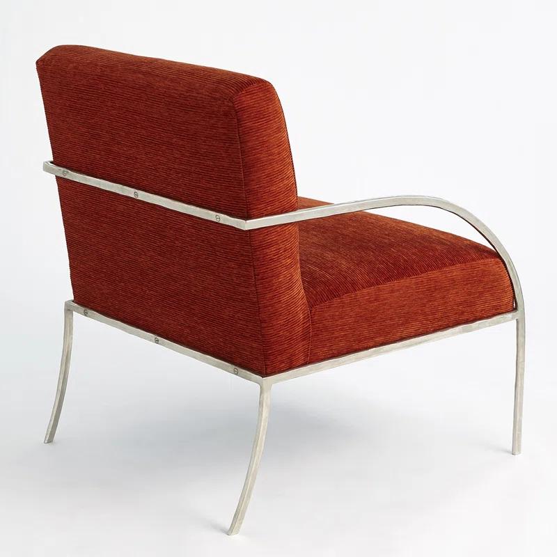 Swoop Chair-Orange-Nickel