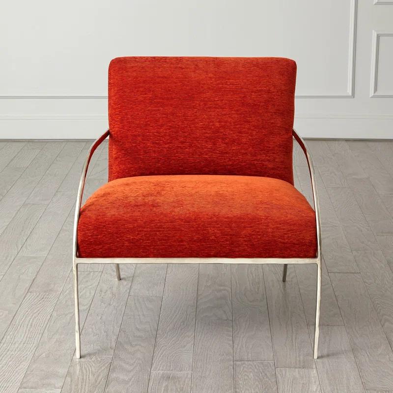 Swoop Chair-Orange-Nickel