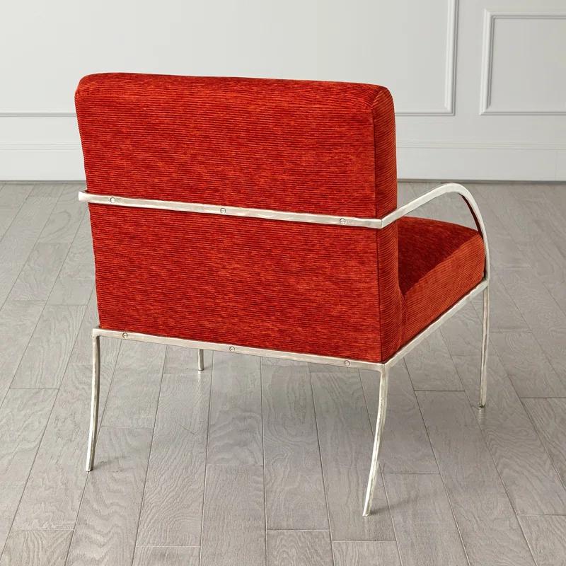Swoop Chair-Orange-Nickel