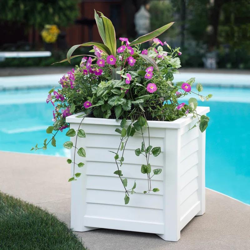 Lakeland Square Resin Planter with Water Reservoir
