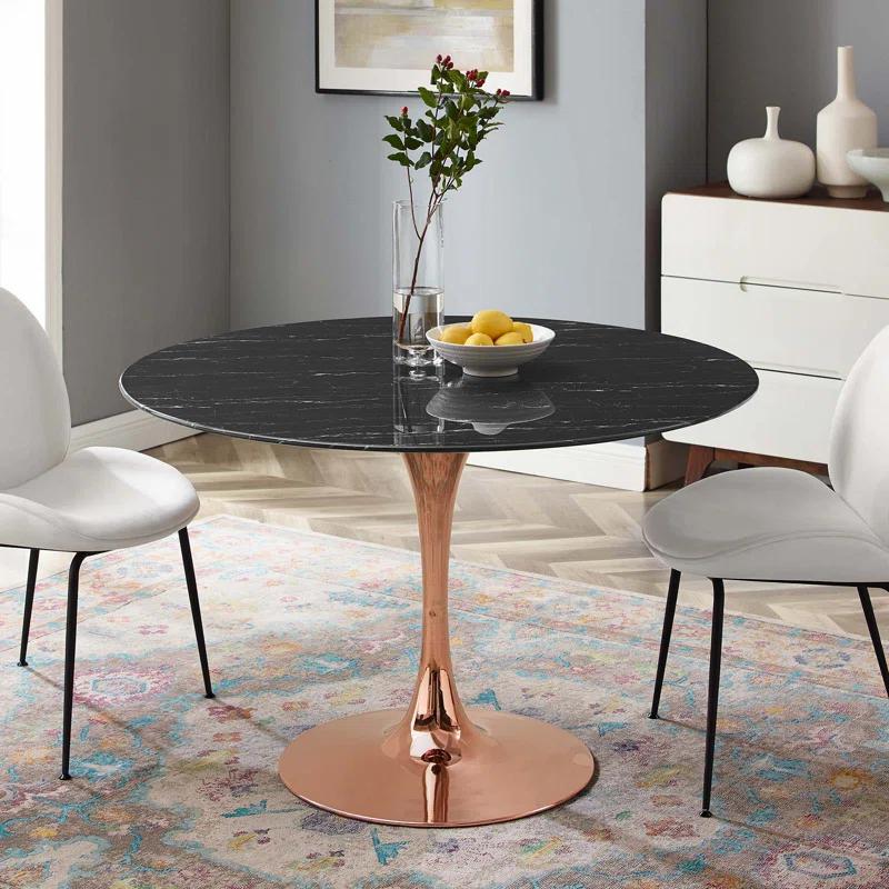 Modway Lippa Bar Table, Artificial Marble Round Top, by Modway | Wayfair