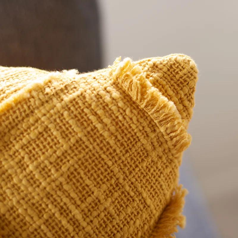 Safavieh Ashlin Fringed Cotton Reversible Throw Pillow