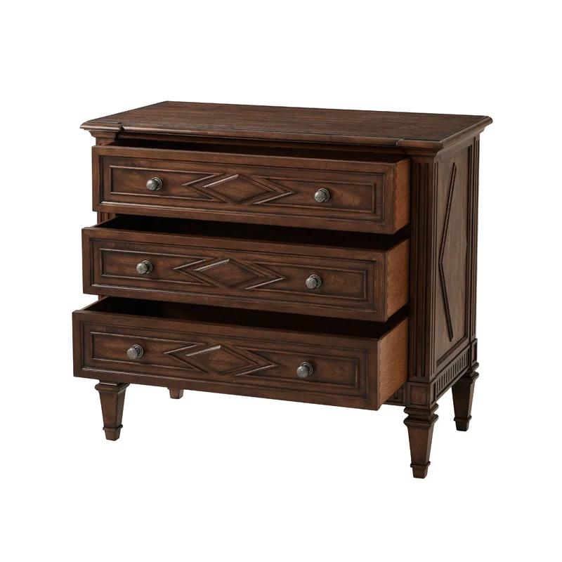 Gustavian Avesta Wood Tavel Nightstand in Tranquil Brown