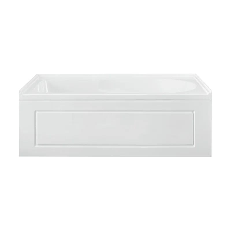 Concorde 60" x 32" Acrylic Glossy White, Alcove, Integral, Apron Bathtub