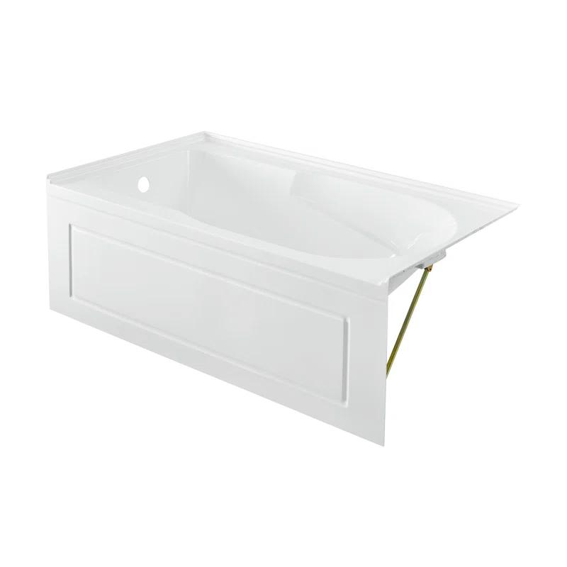 Concorde 60" x 32" Acrylic Glossy White, Alcove, Integral, Apron Bathtub