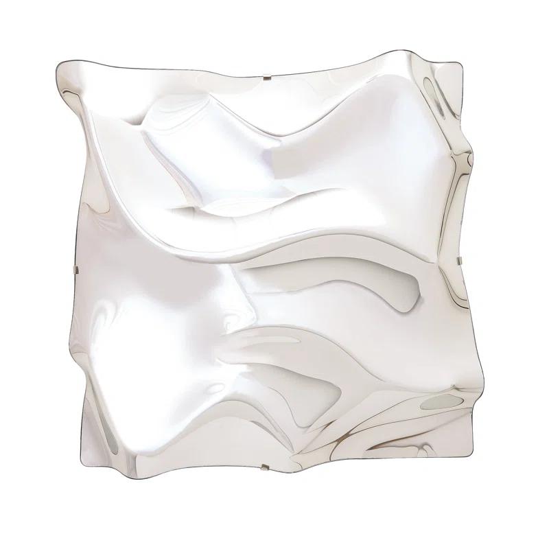 Contemporary Ben Storms Inspired 40" Silver Glass Art Mirror