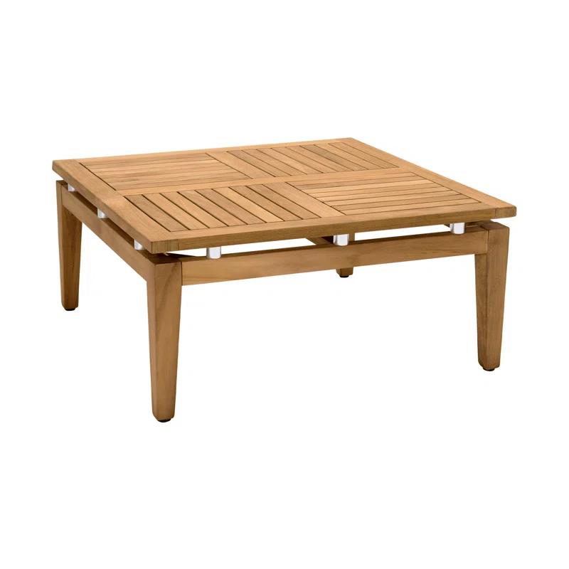 Arno 3-Piece Beige Olefin and Teak Wood Outdoor Seating Set