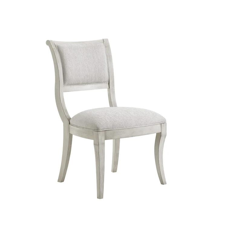 Transitional Cream Upholstered Wood Side Chair 22"x25.5"