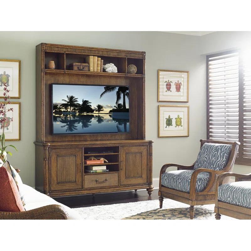 Bali Hai Pelican Cay 74" Brown Transitional Media Console