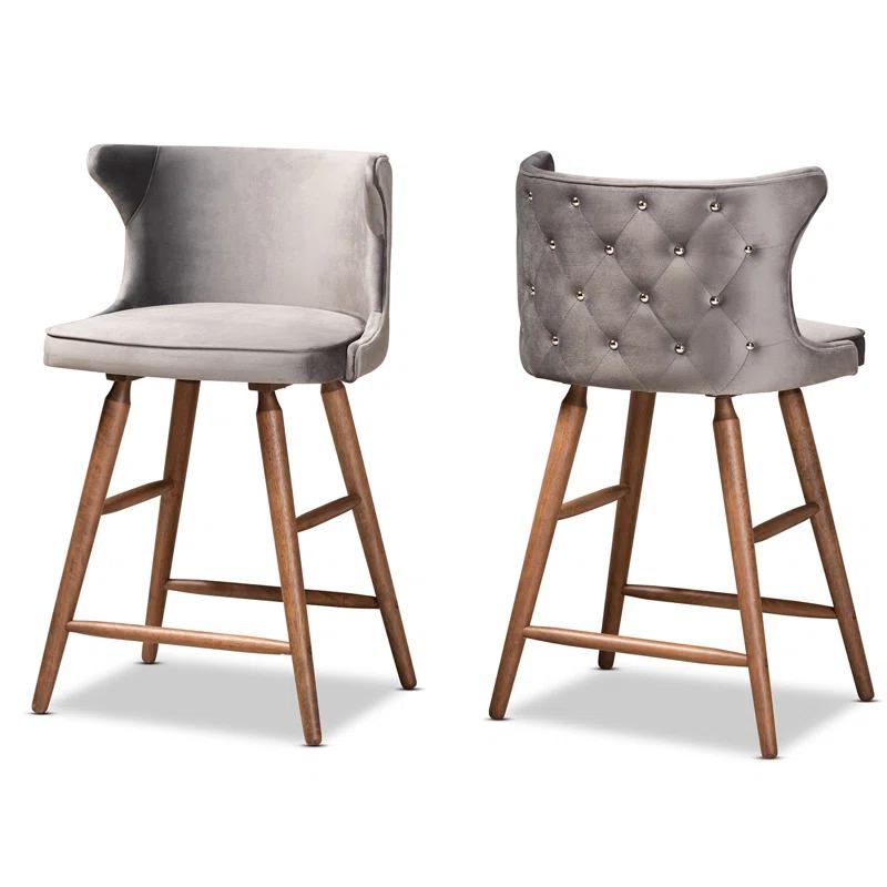 Willa Arlo™ Interiors Bartz Upholstered Counter Stool (Set of 2)