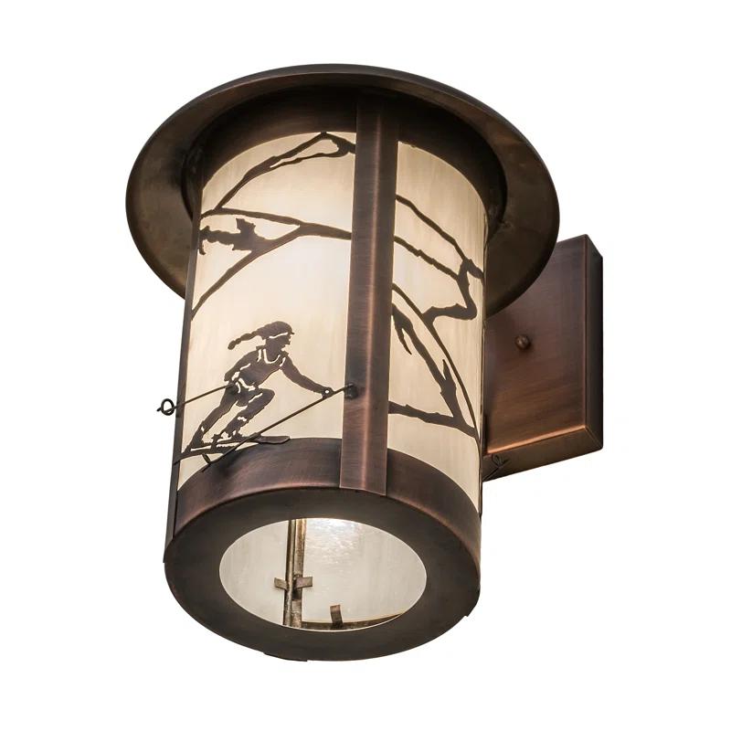 Rustic Lodge Solid Brass Wall Light
