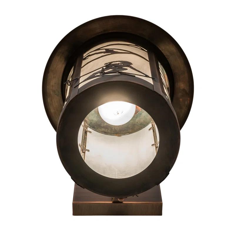 Rustic Lodge Solid Brass Wall Light