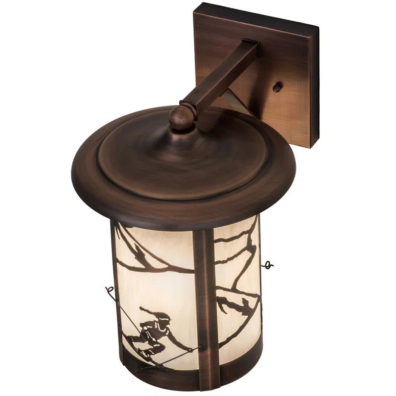 Rustic Lodge Solid Brass Wall Light