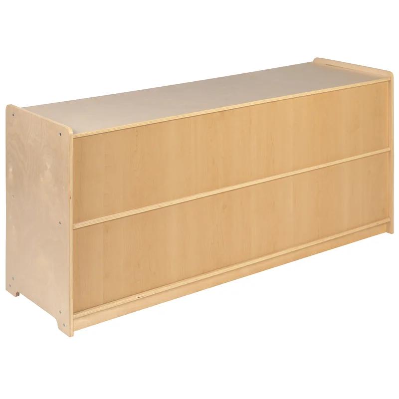 Natural Birch Plywood 2-Section Classroom Storage Cabinet