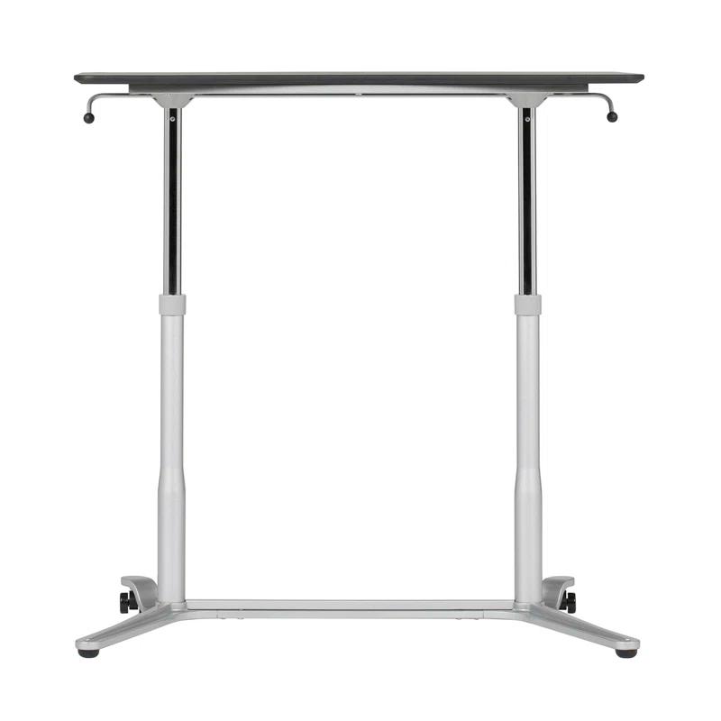 Sierra 42" Black and Silver Adjustable Metal Standing Desk