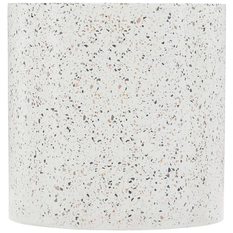 Luxurious White Terrazzo Round Side Table with Protective Top Coat