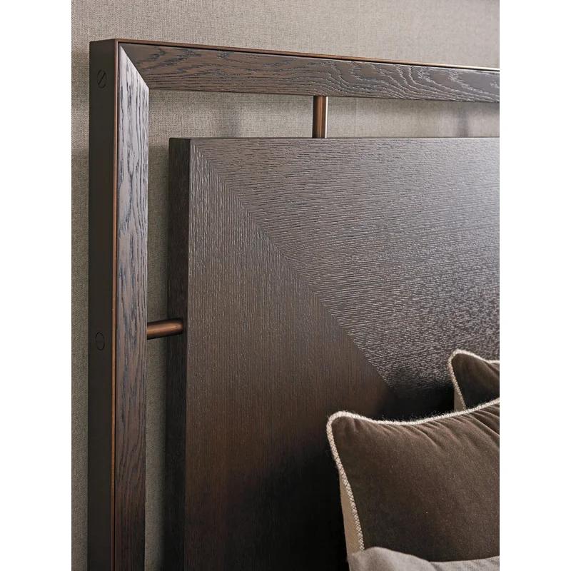 Carmel Sundance Queen Upholstered Leather Headboard in Brown