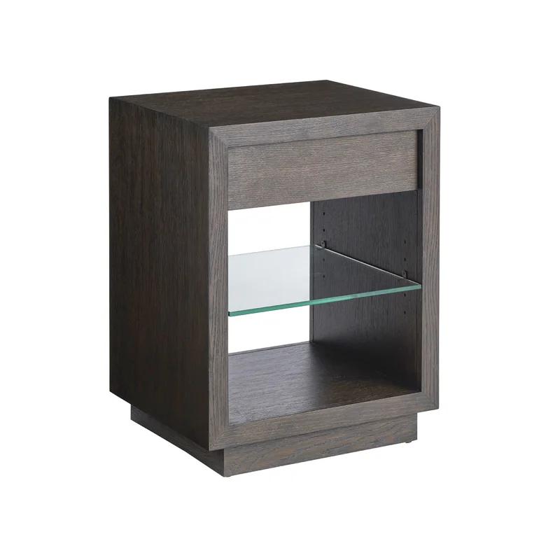 Park City 22" Brown Solid Wood Nightstand with Drawer