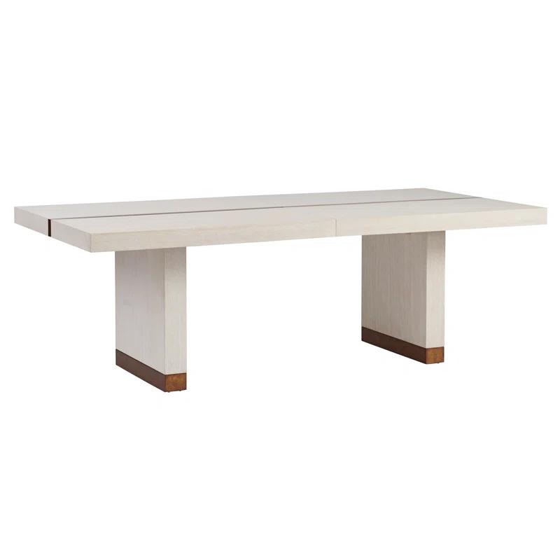 Carmel Vista Gold-Cream Extendable Rectangular Dining Table