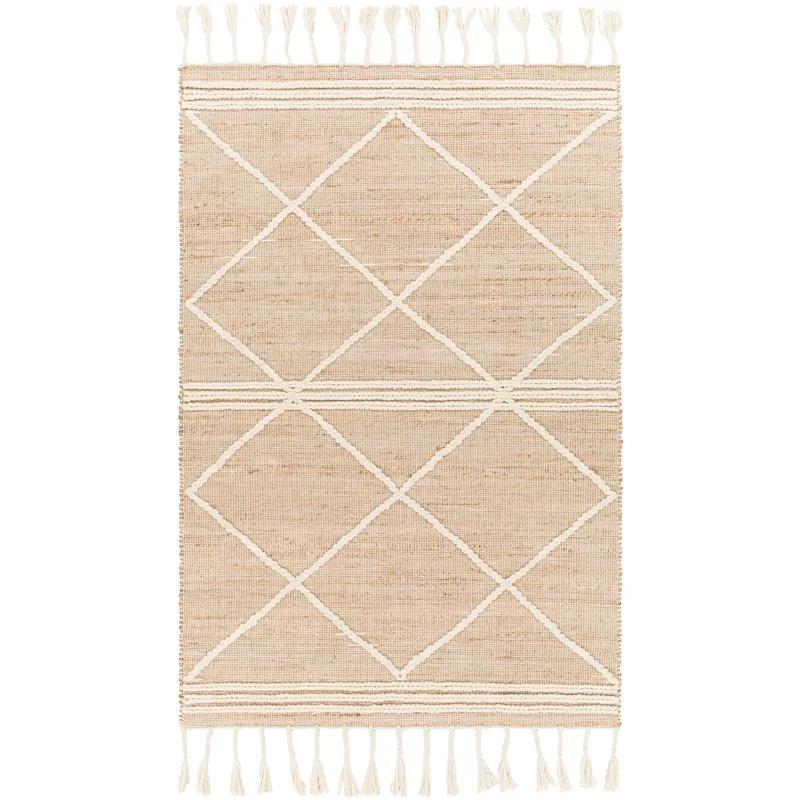 Serene Ivory Braided 8' x 10' Handmade Wool Area Rug