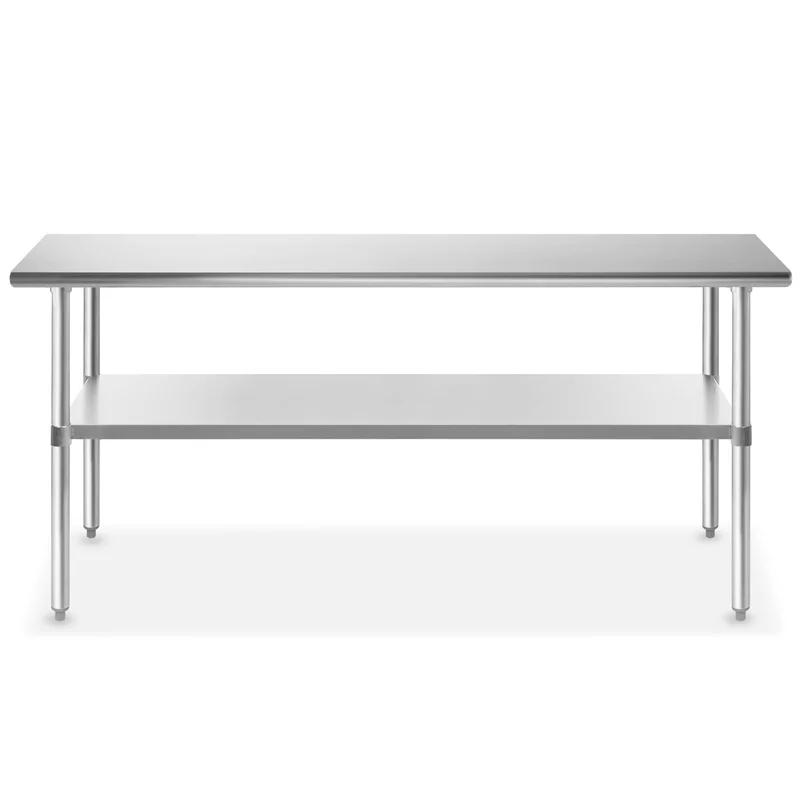 Gridmann Pro 60" x 30" Stainless Steel Commercial Prep Table with Shelf