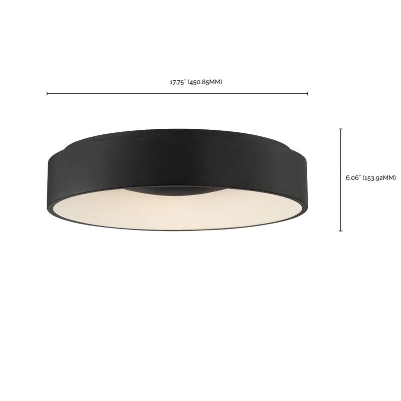 Orbit Modern Black Acrylic LED Flush Mount Light