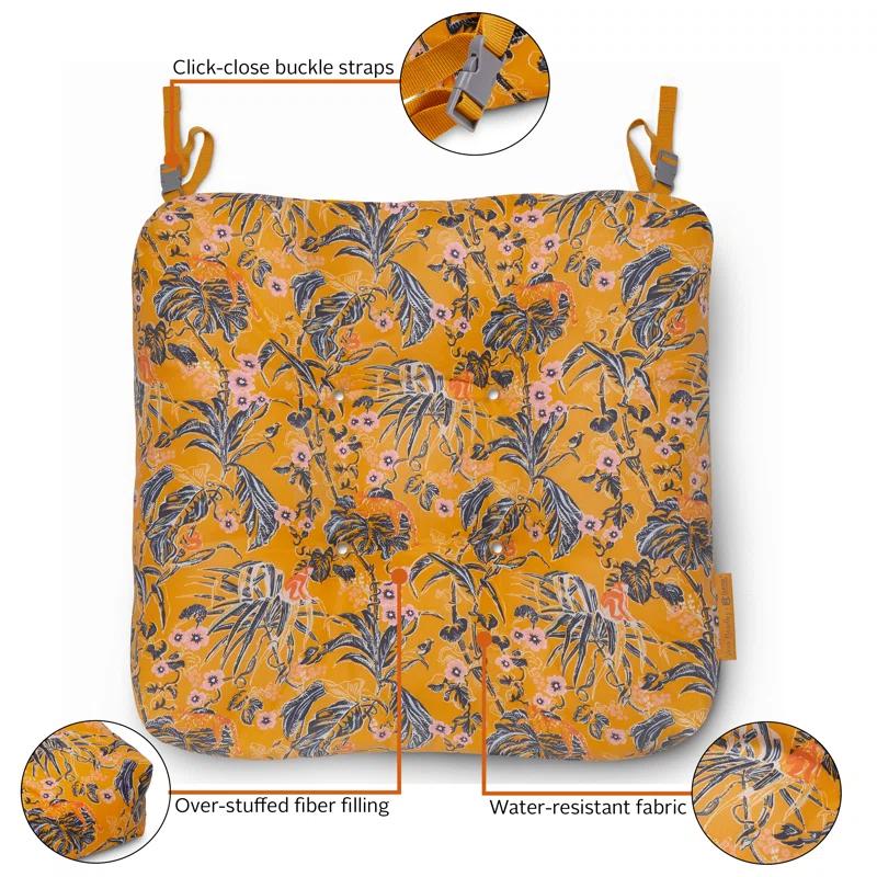 Vera Bradley Vera Bradley by Classic Accessories Water-Resistant Patio Chair Cushions (Set of 2)