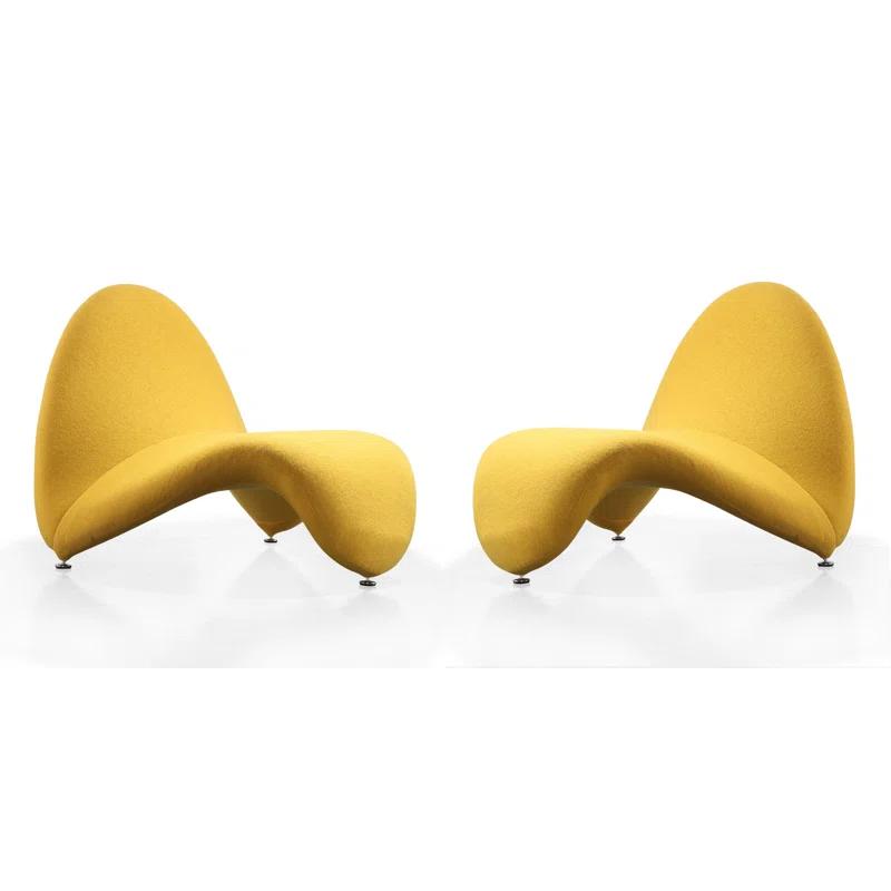Orren Ellis Hillmar Upholstered Accent Chair (Set of 2)