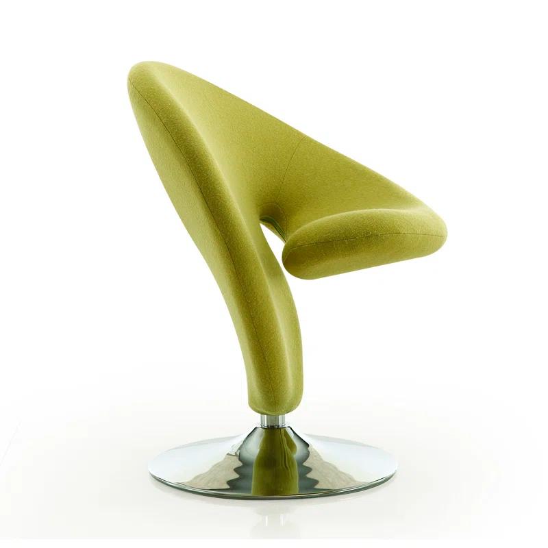 Curl Upholstered Swivel Accent Chair