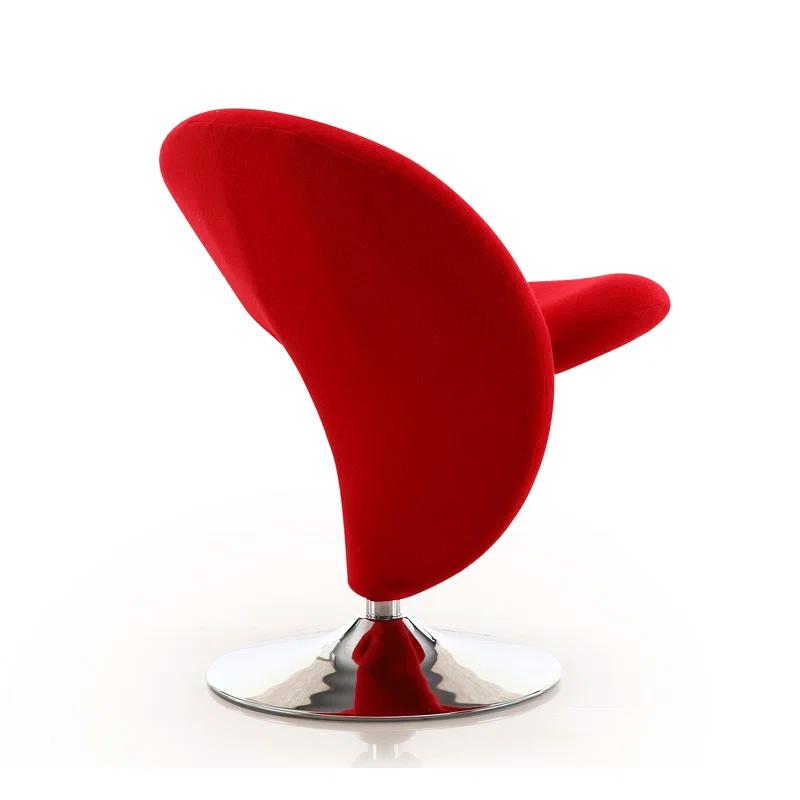 Curl Upholstered Swivel Accent Chair