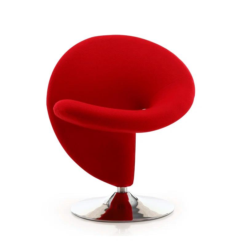 Curl Upholstered Swivel Accent Chair