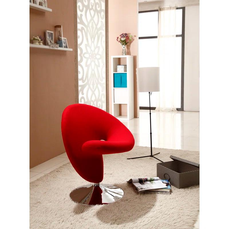 Curl Upholstered Swivel Accent Chair