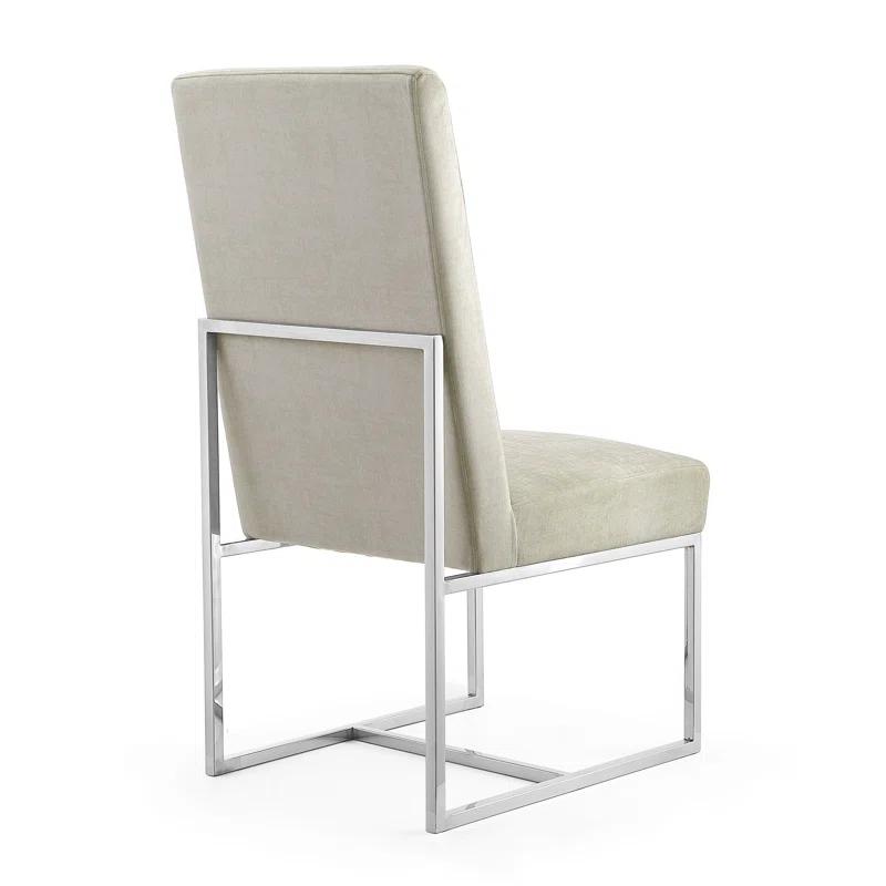 Hillegas Velvet Upholstered Metal Side Chair