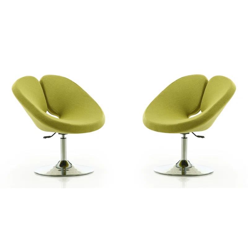 Upper Square™ Mori Upholstered Swivel Barrel Chair (Set of 2)
