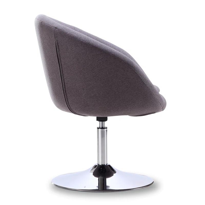 Ivy Bronx Sior Upholstered Swivel Barrel Chair