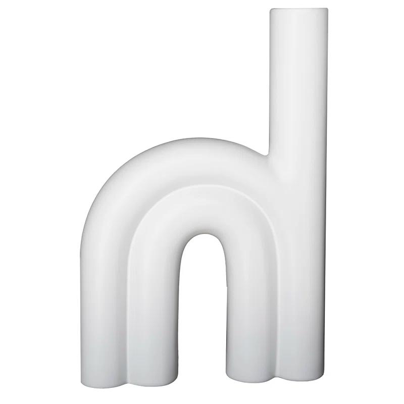 Organic White Ceramic Novelty Table Vase