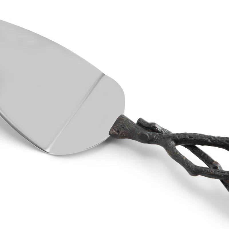Bronze and Silver Butterfly Ginkgo Cake Server