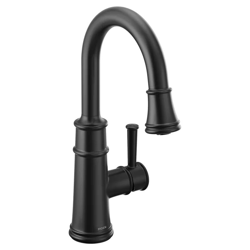 Classic High Arc Pulldown Bar Faucet in Stainless Steel with Pull-out Spray