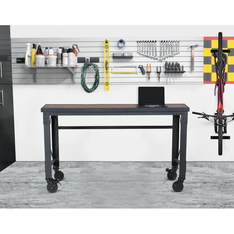 Duramax Building Products Solid Wood Top Metal Base Desk Shell