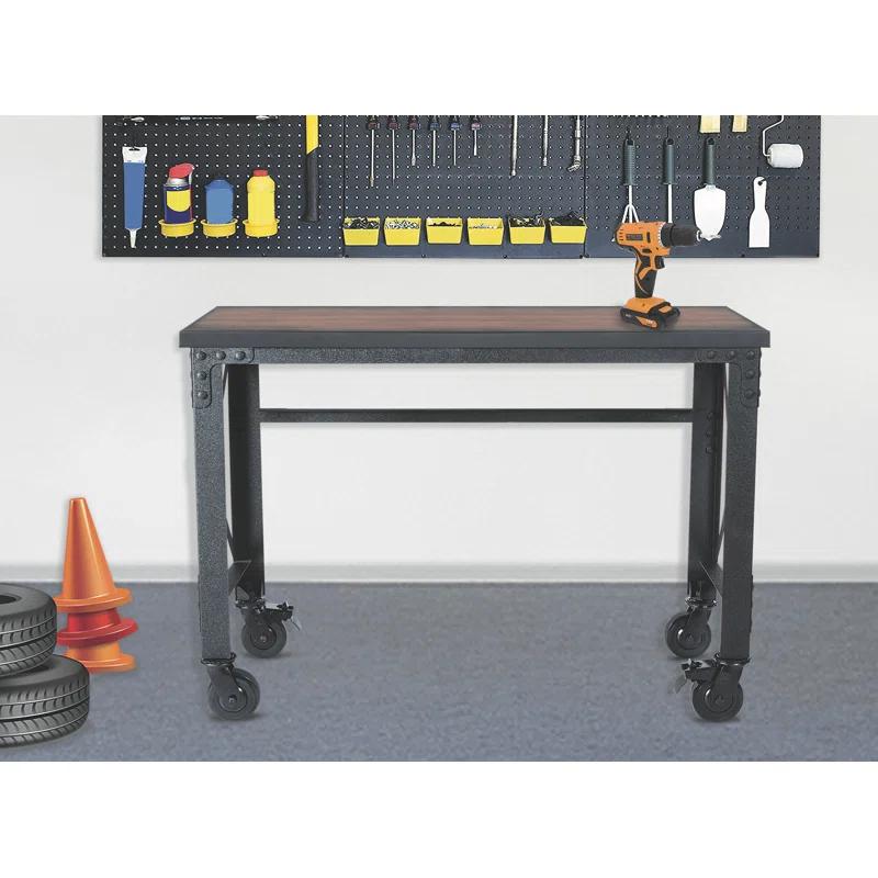 Duramax Building Products Solid Wood Top Metal Base Desk Shell