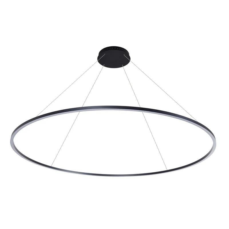 Tania 72" 109W LED Black Circular Chandelier