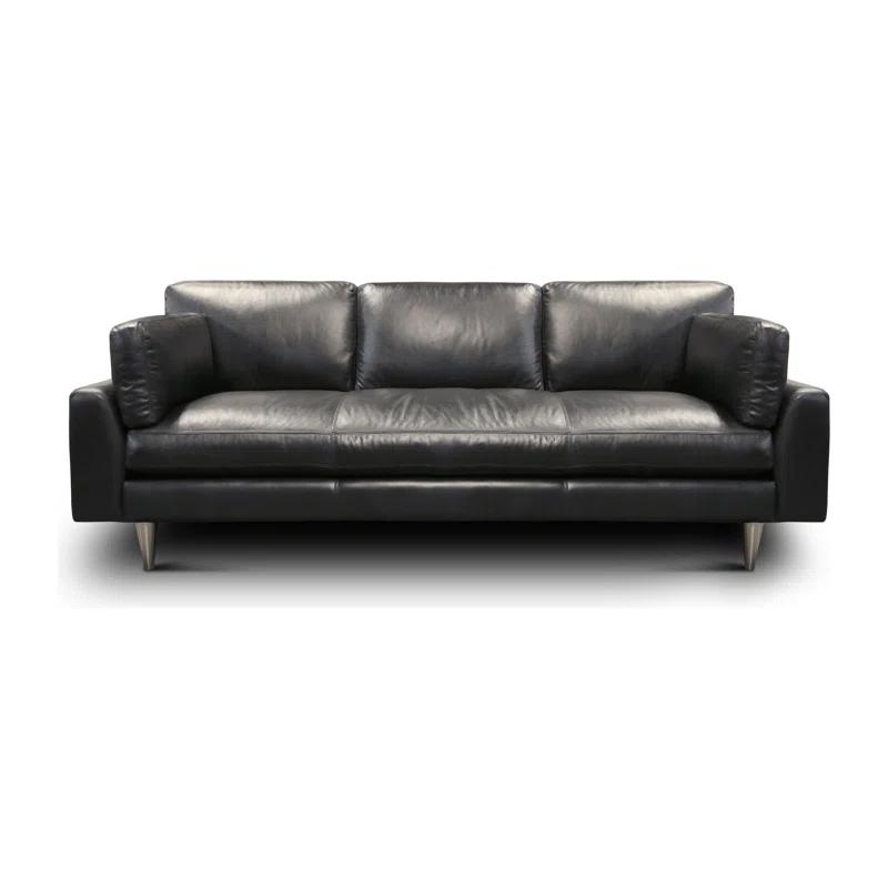 Hello Sofa Home Skyline 89'' Leather Sofa
